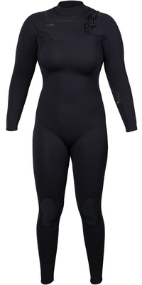 2025 Xcel Womens Comp + 5/4mm Chest Zip Wetsuit WN54CPC4BK - Black